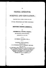Cover of On colonial literature, science and education by George R. Young