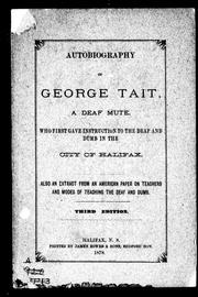 Cover of Autobiography of George Tait, a deaf mute by George Tait