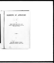 Front cover of Elements of astronomy by Simon Newcomb