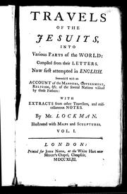 Cover of Travels of the Jesuits into various parts of the world, particularly China and the East Indies .. by John Lockman