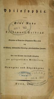 Front cover of Philosophie by Johann Friedrich Ferdinand Delbrück