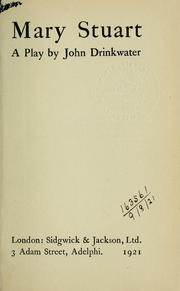 Cover of Mary Stuart, a play by Drinkwater, John