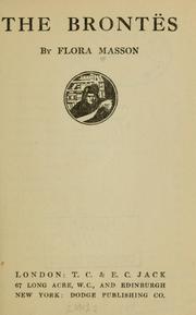 Cover of The Brontës by Flora Masson