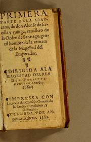 Cover of Primera parte de la Araucana, de don Alonso de Ercilla y Çuñiga .. by Alonso de Ercilla y Zúñiga
