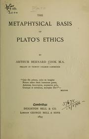 Front cover of The metaphysical basis of Plato's ethics by Arthur Bernard Cook