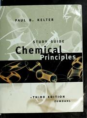 Front cover of Study guide, Chemical principles, third edition, Steven S. Zumdahl by Paul B. Kelter