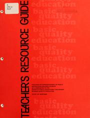 Front cover of Teacher's resource guide by Montana. Dept. of Public Instruction