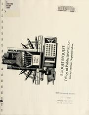 Front cover of 1992-1993 budget request by Montana. Office of Public Instruction