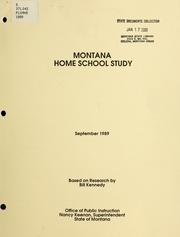Cover of Montana home school study by Bill Kennedy