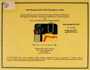 Front cover of 1999 Montana ESEA Title II Eisenhower Study by Christine Provance