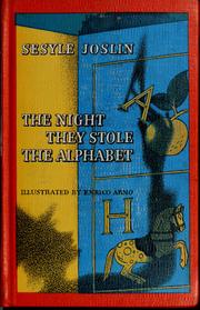 Front cover of The night they stole the alphabet by Sesyle Joslin