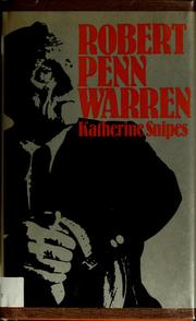 Cover of Robert Penn Warren by Katherine Snipes