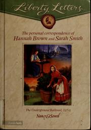 Front cover of The personal correspondence of Hannah Brown and Sarah Smith by Nancy LeSourd