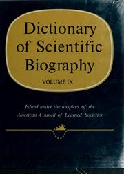 Cover of Dictionary of scientific biography by American Council of Learned Societies