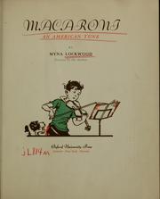 Cover of Macaroni by Myna Lockwood