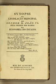 Cover of Synopse da legislação principal do senhor D. João VI. pela ordem dos ramos da economia de Estado by Cairu, José da Silva Lisboa Visconde de