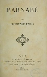 Cover of Barnabé by Ferdinand Fabre