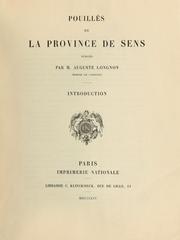 Front cover of Pouillés de la Province de Sens by Auguste Longnon