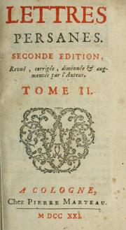Front cover of Lettres persanes by Charles-Louis de Secondat baron de La Brède et de Montesquieu