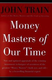 Front cover of Money Masters of Our Time by John Train