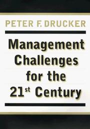 Front cover of Management Challenges for the 21st Century by Peter F. Drucker