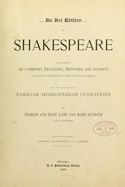 Front cover of An Art Edition of Shakespeare by William Shakespeare