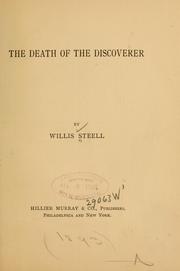 Cover of The death of the discoverer by Willis Steell
