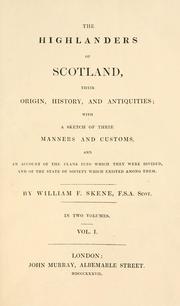 Cover of The Highlanders of Scotland by William Forbes Skene
