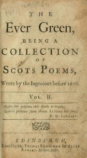 Cover of The ever green by Allan Ramsay