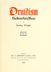 Cover of Druidism by Dudley Wright