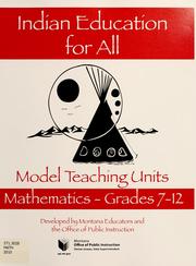 Cover of Model teaching units by Montana. Office of Public Instruction