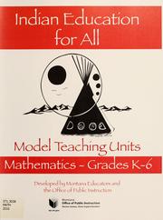 Front cover of Model teaching units by Montana. Office of Public Instruction
