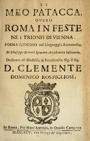 Cover of Il Meo Patacca by Giuseppe Berneri