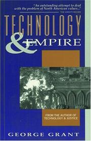 Cover of Technology and empire by George Parkin Grant