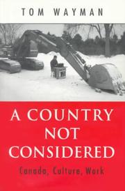 Cover of A country not considered by Tom Wayman