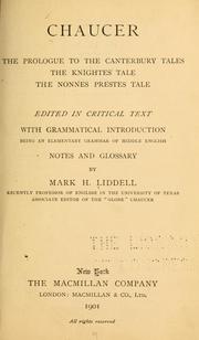 Front cover of The prologue to the Canterbury tales by Geoffrey Chaucer
