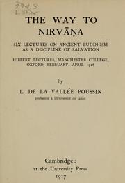 Front cover of The way to Nirvāṇa by La Vallée Poussin, Louis de