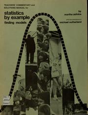Cover of Teachers' commentary and solutions manual for statistics by example by Martha Zelinka