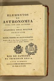 Front cover of Elementos de astronomia par uso dos alumnos da Academia Real Militar by Manuel Ferreira de Araujo Guimarães
