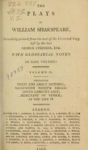 Front cover of Plays (As You Like It / Love's Labour's Lost / Merchant of Venice / Midsummer Night's Dream / Much Ado About Nothing) by William Shakespeare