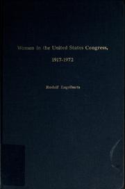 Front cover of Women in the United States Congress, 1917-1972 by Rudolf Engelbarts