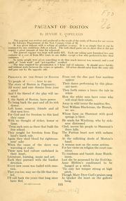 Front cover of Pageant of Boston by Jennie Freeman Copeland