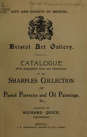 Front cover of Catalogue (with biographical notes and illustrations) of the Sharples collection of pastel portraits and oil paintings, etc by City of Bristol Museum and Art Gallery