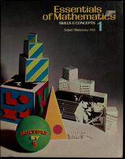 Front cover of Essentials of mathematics by Max A. Sobel