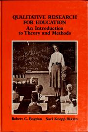 Front cover of Qualitative research for education by Robert Bogdan