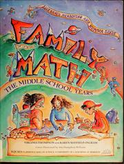 Front cover of Family math, the middle school years by Virginia H. Thompson
