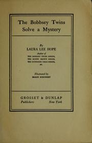 Front cover of The Bobbsey twins solve a mystery by Laura Lee Hope