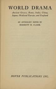 Cover of World drama by Barrett Harper Clark
