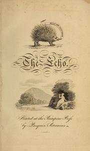 Cover of The echo by Richard Alsop