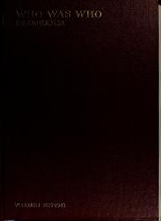 Front cover of Who was who in America with world notables by Who's Who